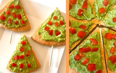 Pizzas de arbolitos de navidad