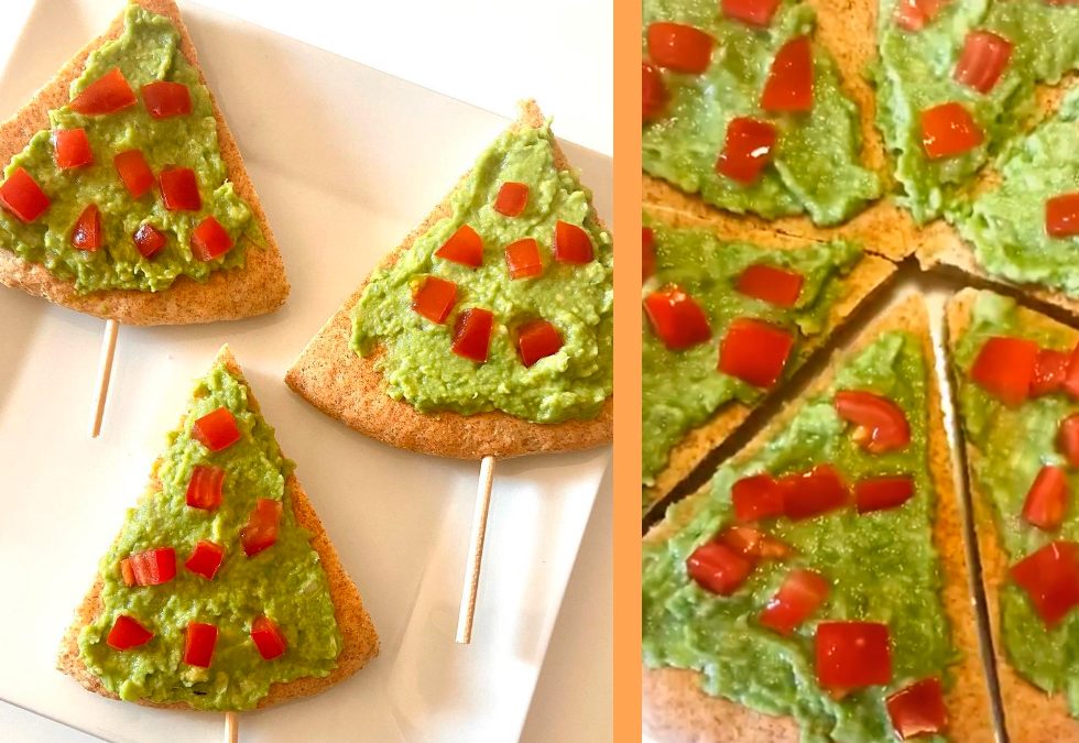 Pizzas de arbolitos de navidad