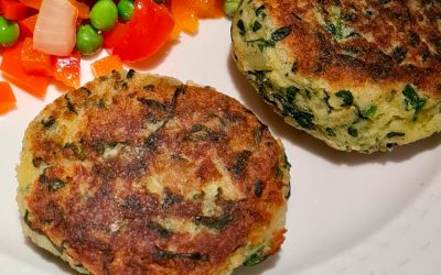 Tortitas de papa y espinaca