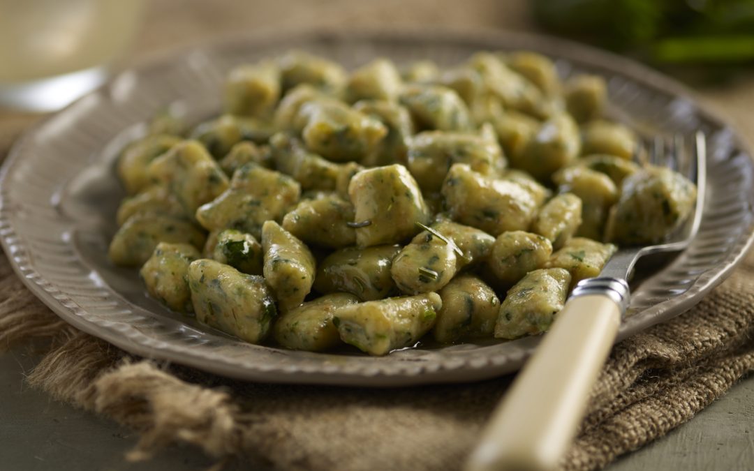 Ñoquis integrales de espinaca